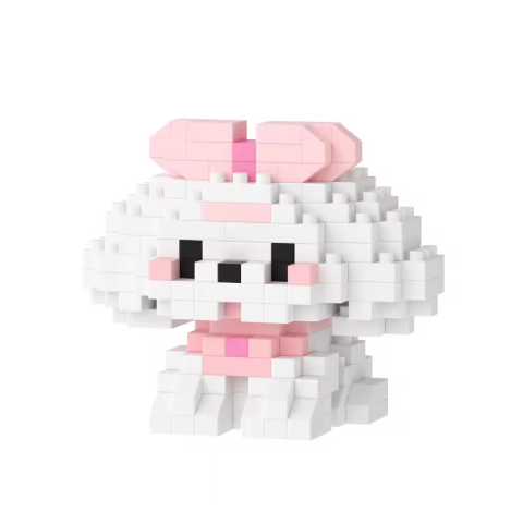Mini Cute Pet Dog Building Block Kit - 90-Piece Cartoon Animal Educational Toy for Kids and Adults
