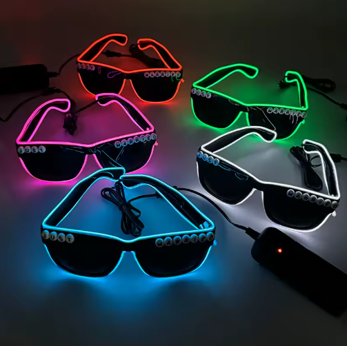 LED Retro Flashing Sunglasses - Bachelorette Party Decoration, Women's Men Props