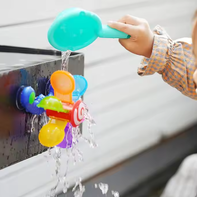 Colorful Waterwheel Baby Bath Toys Kit - Fun Bathtub Shower Sprinkler Play for Kids