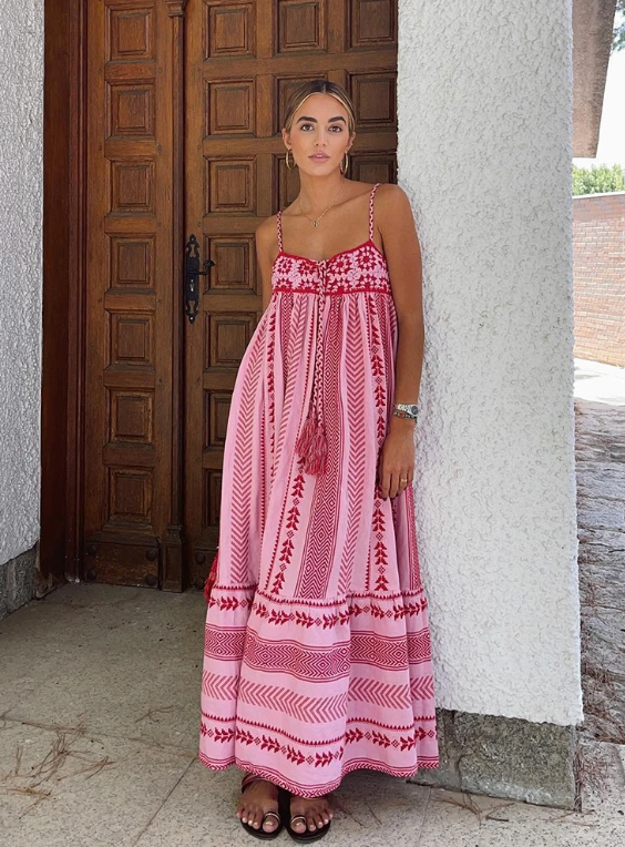 Elegant A-Line White Maxi Dress for Women with Romantic Details - Perfect Long Dress for Summer Occasions-2