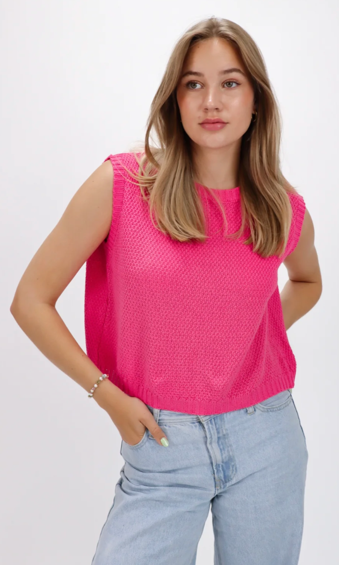 Variant image for Boxy Knit Women's Top in Soft Yellow - Comfortable Going Out Top for Summer Events-3