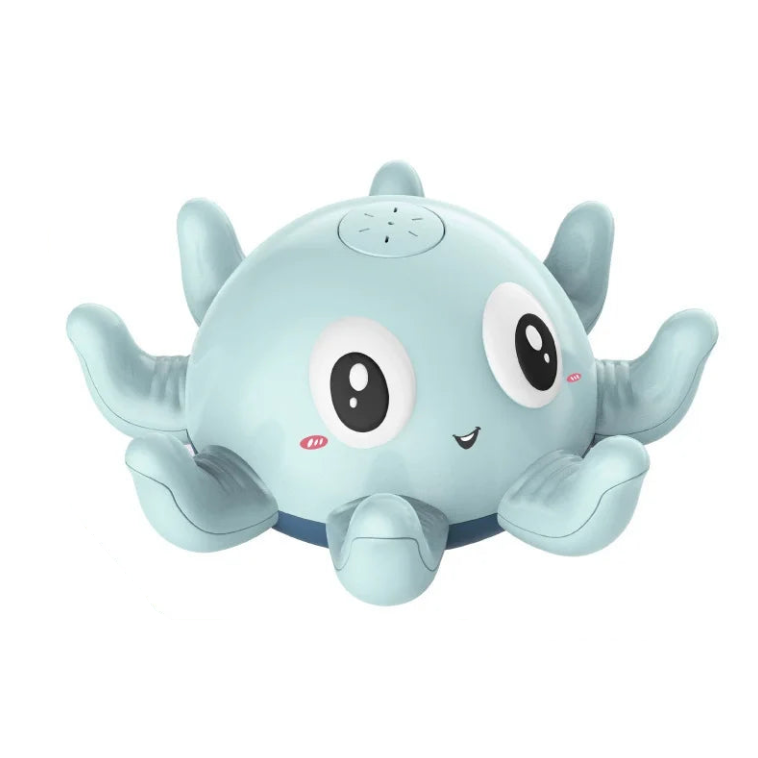 Baby Bath Toys Motor-Driven Octopus Sprinkler with Music LED Light for Kids