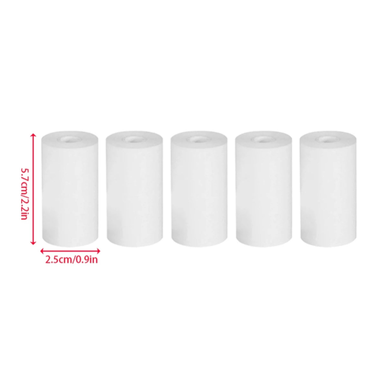 Mini 5pcs Thermal Label Paper for Printer, 5.7x2.5cm