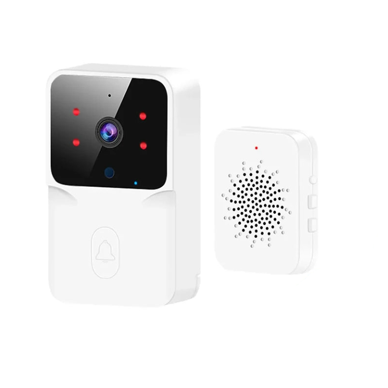 Tuya Cordless Video Doorbell Camera with Night Vision, Smart Household Security HD Outdoor Doorbell Intercom System