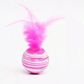 Toy Cat Striped Ball Interactive - Fun Pet Play, 5g Feather Toy
