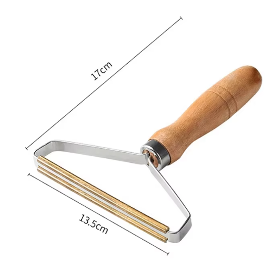 Wooden Brush Travel-Friendly Lint Remover Pet Hair Cleaning Device