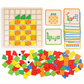120Pcs Wooden Mosaic Puzzle Toy for Kids - Montessori 3D Patterned Shape Jigsaw Kit, Early Education Fun