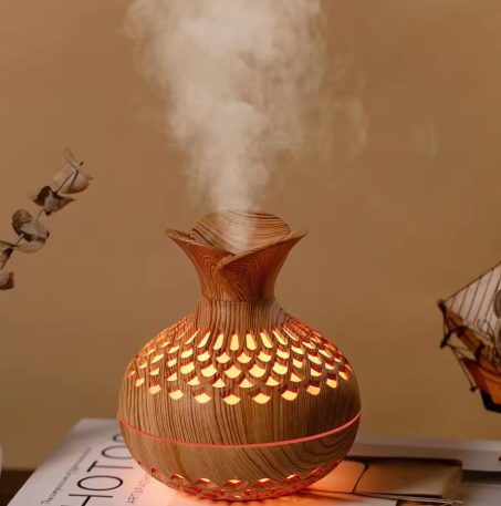 Wood Grain Humidifier 300ml USB Aroma Diffuser for Household Use