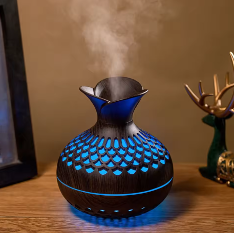 Wood Grain Humidifier 300ml USB Aroma Diffuser for Household Use