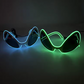 LED Neon Glasses - Glow Sunglasses for Parties, EL Wire Neon Glasses for Kids & Adults