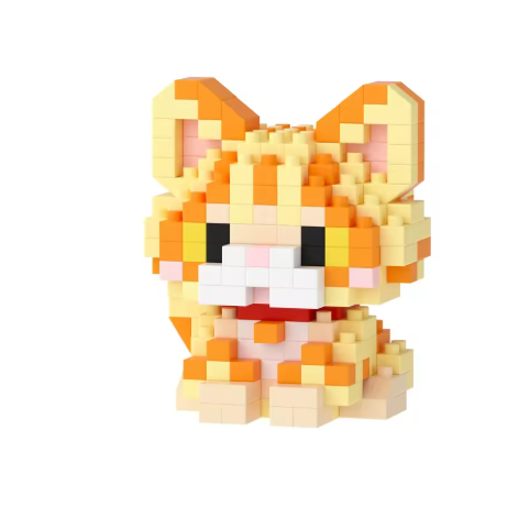Mini Cute Pet Cat Building Block Kit - Educational Toy for Kids and Adults, City Cartoon Animal Design