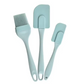 3Pcs Non-Stick Silicone Spatula Kit for Baking, PP Handle, Kitchen Device