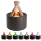 Flame Simulated Aroma Diffuser - Bonfire Air Humidifier, 280ml Ultrasonic Cool Mist Maker with LED Night Light