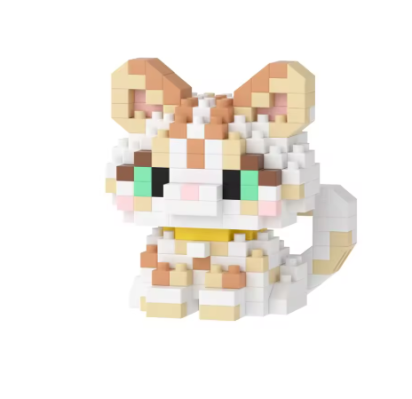 Mini Cute Pet Cat Building Block Kit - Educational Toy for Kids and Adults, City Cartoon Animal Design