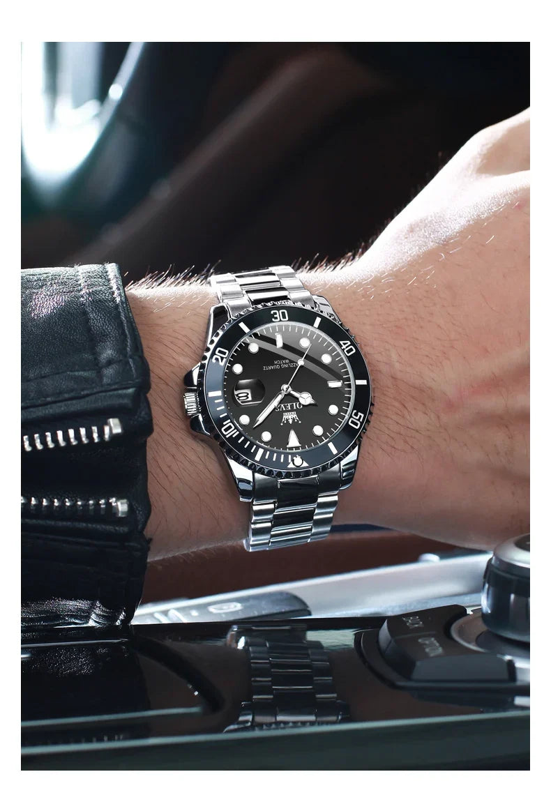 Quartz Watch Stainless Steel Date Timeless Dress Watch Gift