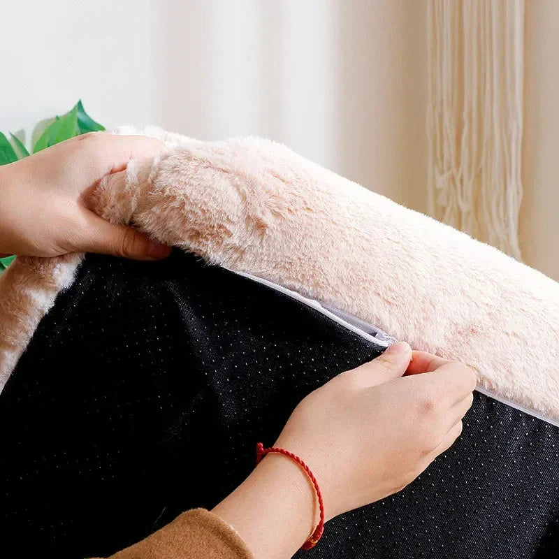 Cat Bed Sofa Style Plush Pet Nest Winter 2025 Cozy Warm Lounger, Safe Snuggle Spot For Compact Pets