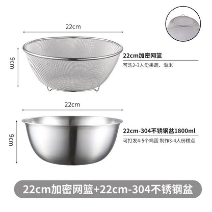 Stainless Steel Drain Basket Colander and Strainer, Spring Cleaning 2026 Eco Friendly Kitchen Device