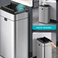 Can Trash 20L Stainless Steel Sensor Kitchen Bin Hands Free