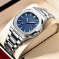 Deluxe Quartz Watch Stainless Steel Date Water-Resistant Luminous
