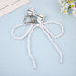 Pearl Beaded Bow Keychain Y2K Bag Charm Cute Gift Accessory