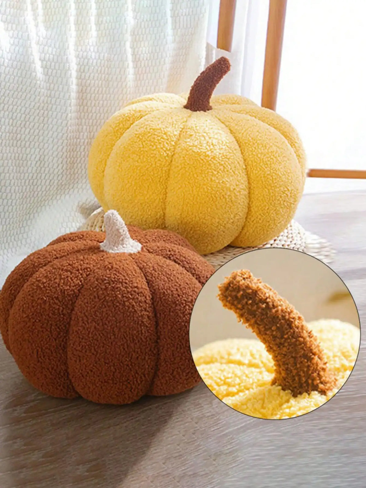 Cozy Sherpa & Boucle Throw Pillow for Fall & Halloween Household Decor, Ideal Gift for Kids and Babies – Plush Pumpkin Cushion