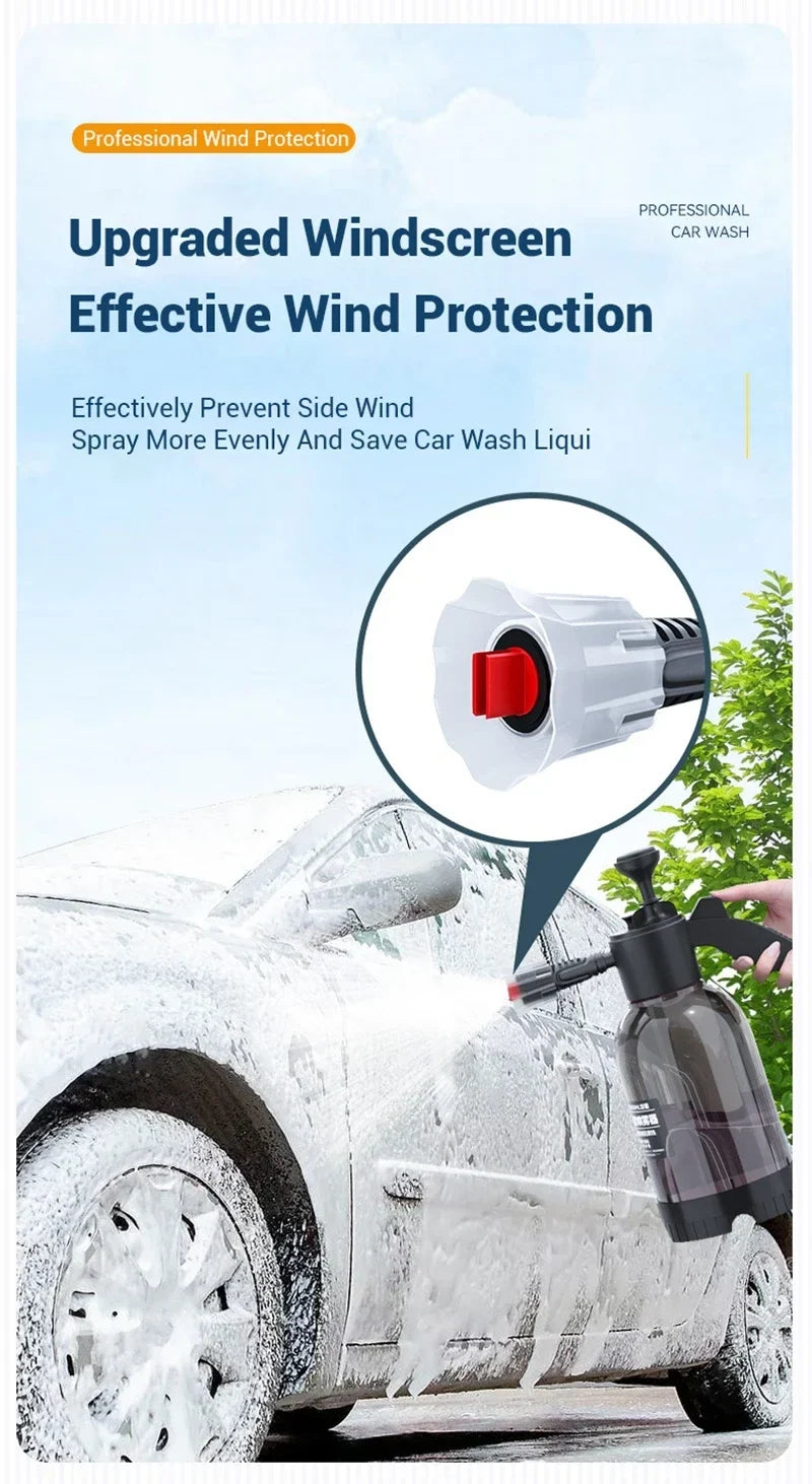 Car Wash Foam Sprayer Bottle Hand-Operated Air Pressure Gun