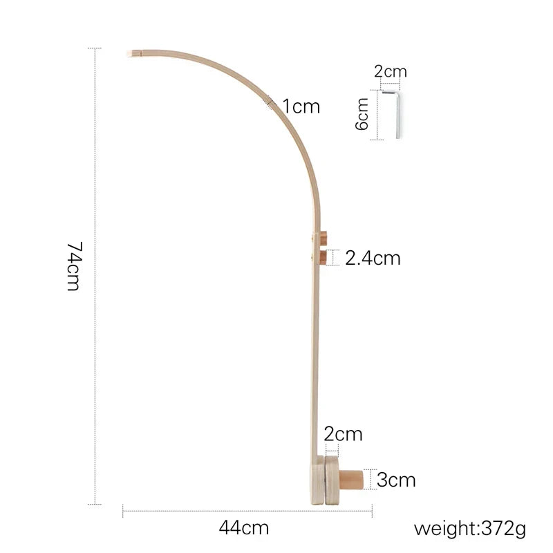 Mobile Baby Wooden Crib Hanging Toy Newborn Nursery Fall 2025 Soothing Music Developmental Gift