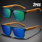 Square Sunglasses Frame Unisex Outdoor Eyewear UV400 Protection Summer 2026 Trend Wood Grain Hinges