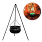 Cauldron Witches Large Tripod Cauldron With Green LED String Light Outdoor Halloween 2025 Spooky Party Decor