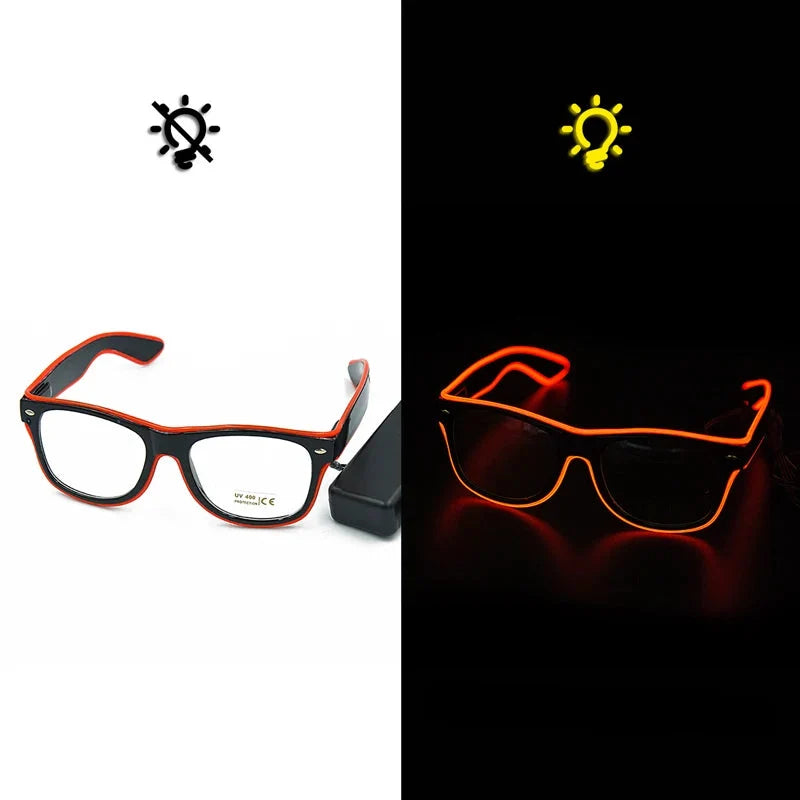 Glasses Led Neon Party Flashing Glasses - Glow Sunglasses for Festivals, Bar, Nightclub, Novelty Gift, Bright Light Supplies