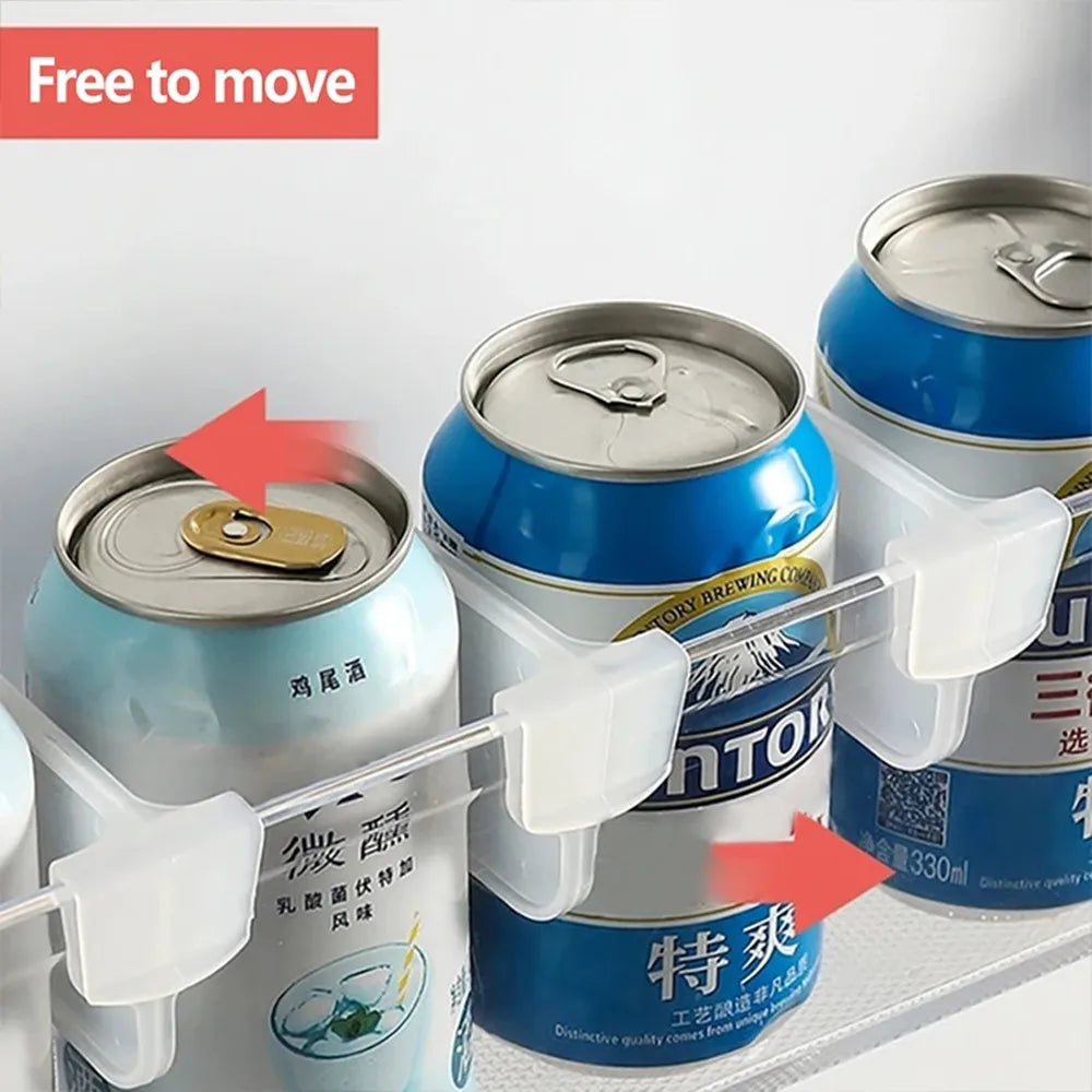 Refrigerator Storage Partition Board 4Pcs - Retractable Plastic Divider Household Organizers for Kitchen