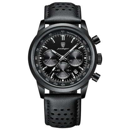 Quartz2025 Edition Watch Leather Chronograph Military Style