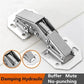 Steel Stainless Cabinet Hinges 90 Degree No-Drilling for Kitchen Furniture 10PCS