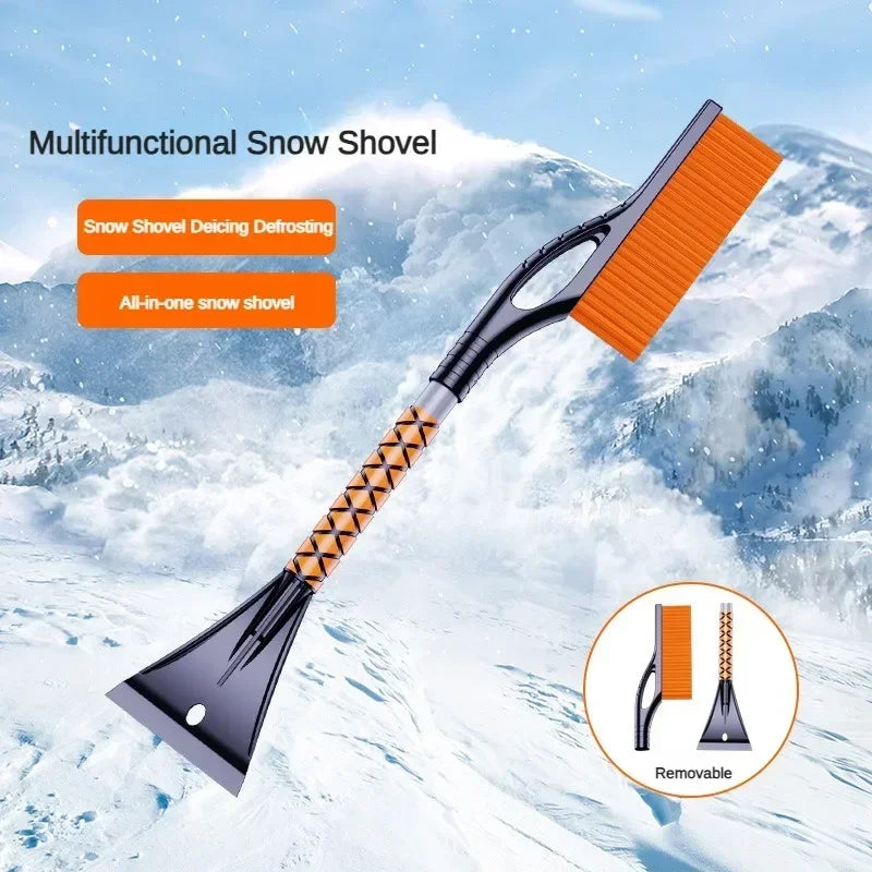 Snow2025 Edition Shovel Ice Scraper Brush Multifunctional Winter Car Cleaning Device All In One Defrosting Shovel Winter