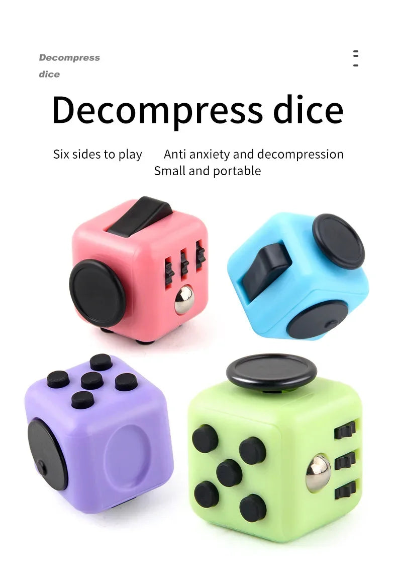 Cube Fidget Antistress Spinner Toy Sensory Stress Relief