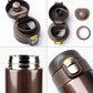 Stainless 500ml Steel Vacuum Flask - Bouncing Cover Thermo Mug for Coffee, Tea, Milk, Travel Use