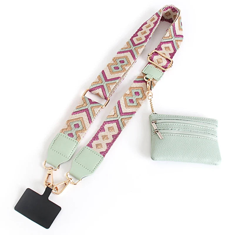 Flexible Wide Nylon Straps For Hands-Free Travel 2026 – Phone Lanyard With Zipper Pocket And Storage Bag