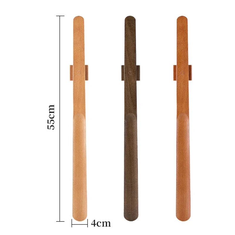 Shoehorn Wooden Magnetic 55cm Beech Long Handle Simple Wear
