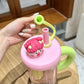 Straw Cup 900ml Cartoon Cute Travel-Friendly Water Cup Summer 2025 Large Capacity High Temperature Resistant Outdoor