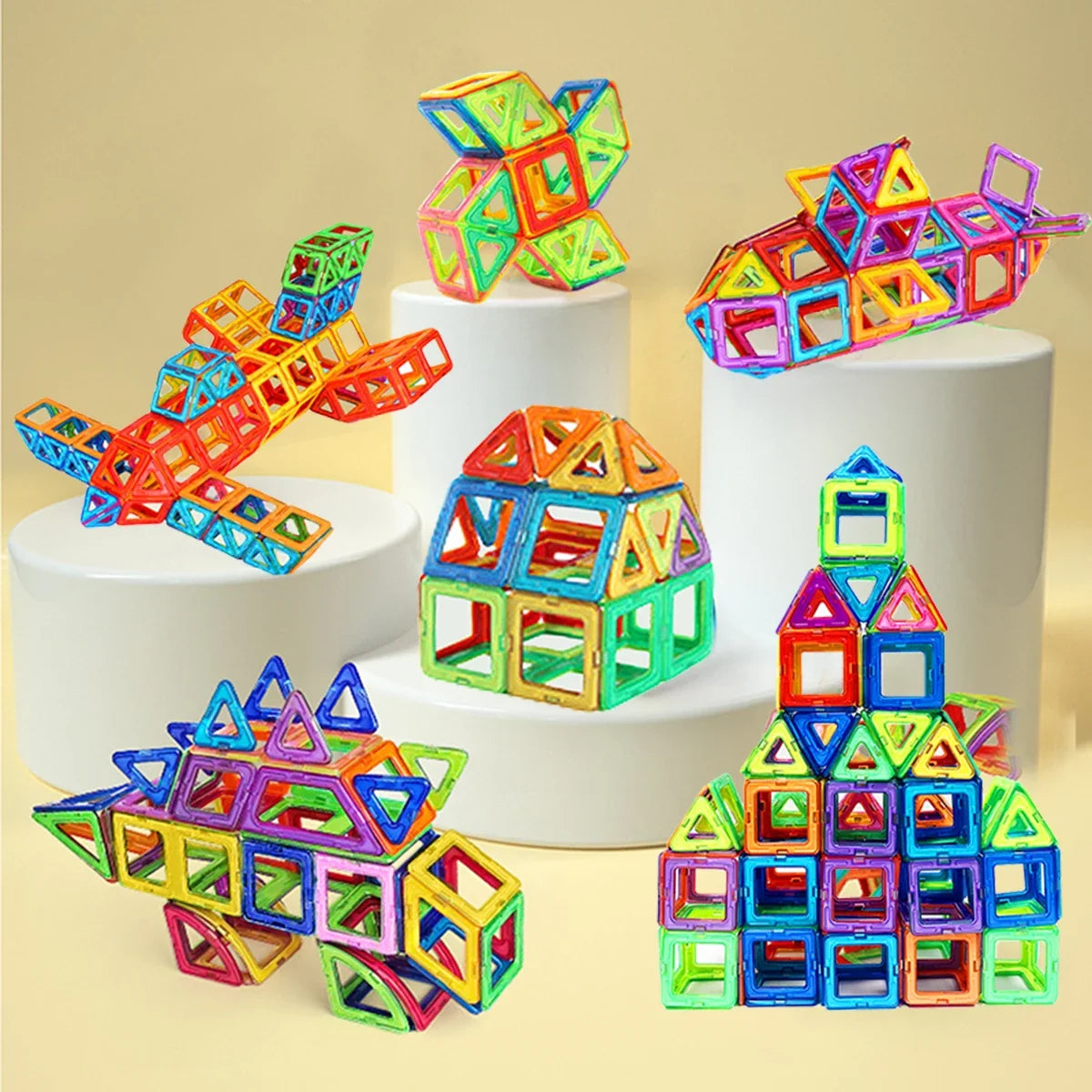 Creative Magnetic Building Blocks Kit - Large & Mini DIY Toys for Kids Aged 7-12, Fun Educational Construction Gift in Mixed Colors