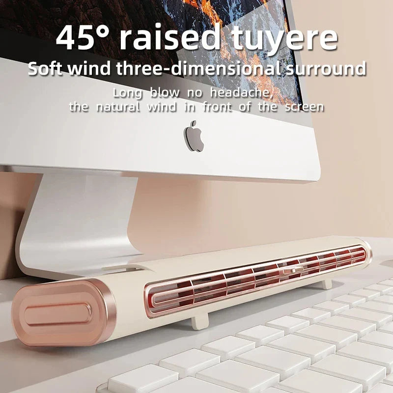 Bladeless Fan 1200mAh Travel-Friendly Tower Fan USB Battery-Powered Vertical Cooling Fan Fall 2025 Cordless Quiet Household Office