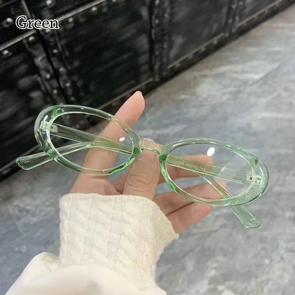 Blue2026 Edition Light Glasses Y2K Retro Oval Frame Eyeglasses For Reading And Computer Use, TikTok Viral