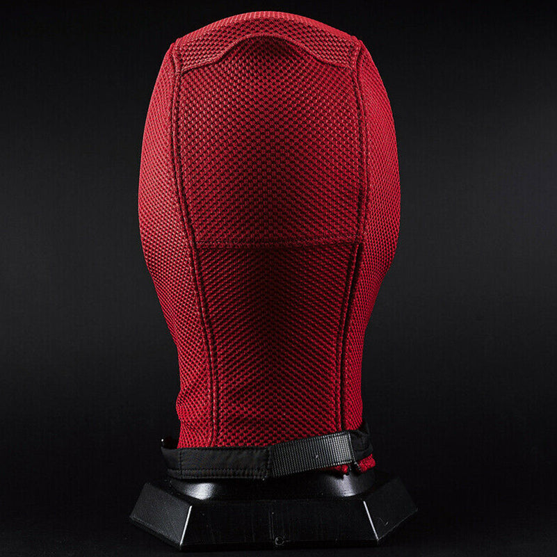 Deadpool Breathable Full Head Cosplay Mask for Adults - 2025 Halloween Costume Accessory, Red and Black Latex Design