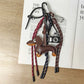 Rope Braid Bag Charm Leather Dachshund Keychain Aesthetic
