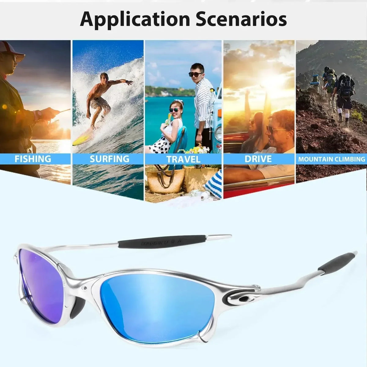 Sunglasses Polarized UV400 Cycling Eyewear for Men, Fishing & Sports Goggles