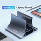Laptop Vertical Stand with Silicone Grip - Dual Device Holder for MacBook & Tablet, Heat Dissipation,