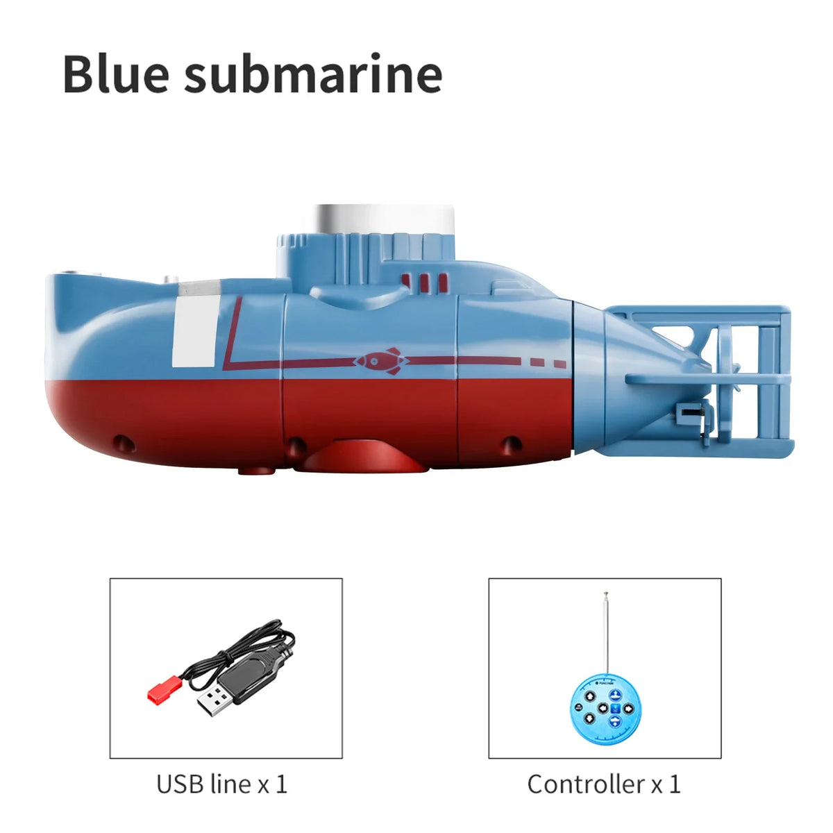 Remote Control Mini Submarine - Water-Resistant Diving Toy for Kids, Christmas & New Year Gift