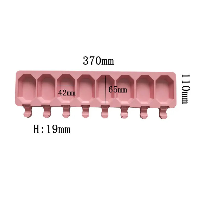 Silicone Hexagon Baking Mold, 8 Cavity Non-Stick Treat Mould for Ice Cream, Chocolates, and Cake Pops