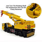 Alloy Scale Diecast Engineering Crane Toy - 360° Rotating, Four-Wheel Steering Model for Kids