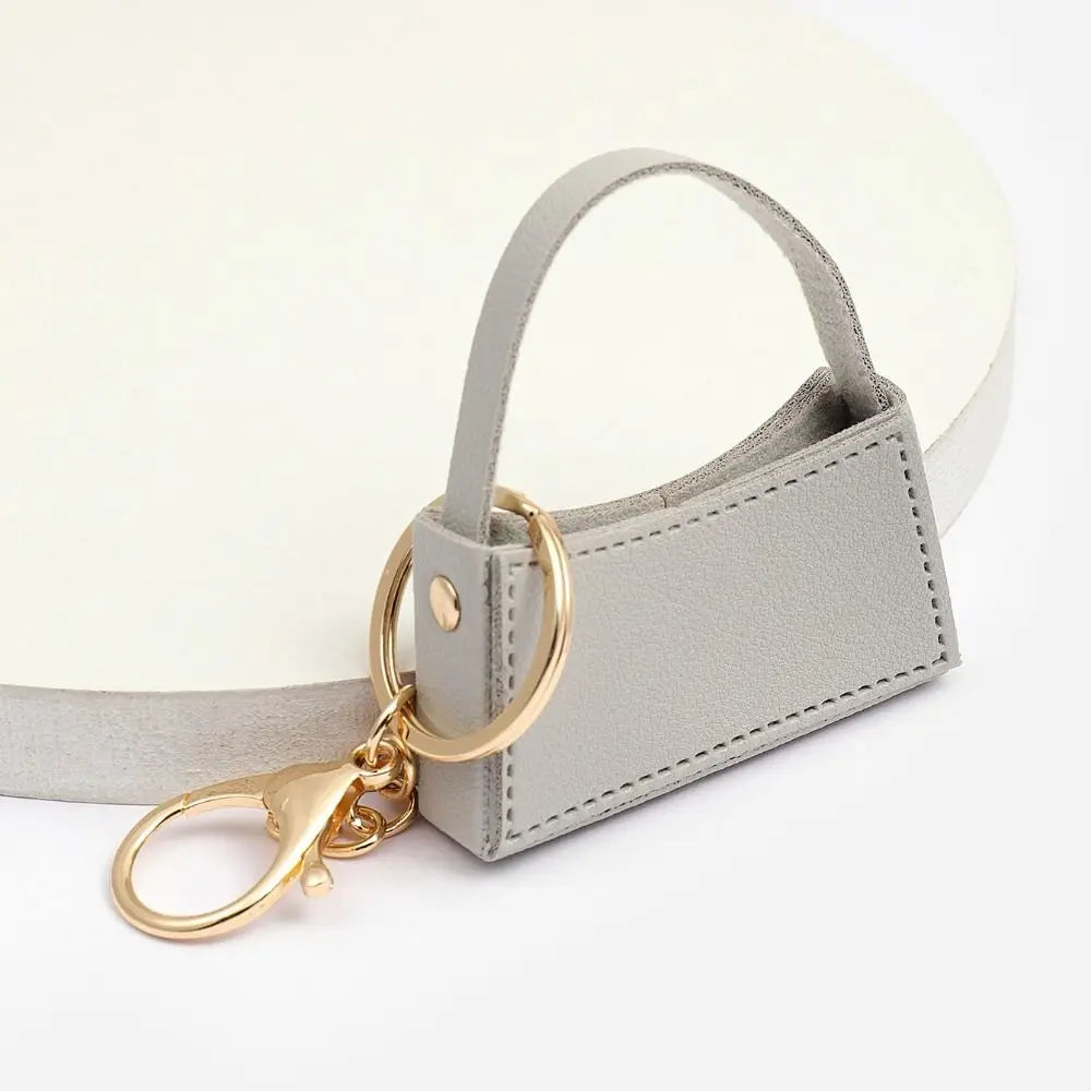 Free 1+1 Birkin Inspired Mini Hand Bag - Candy Color Bag Charm Keychain